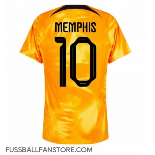 Niederlande Memphis Depay #10 Replik Heimtrikot WM 2022 Kurzarm